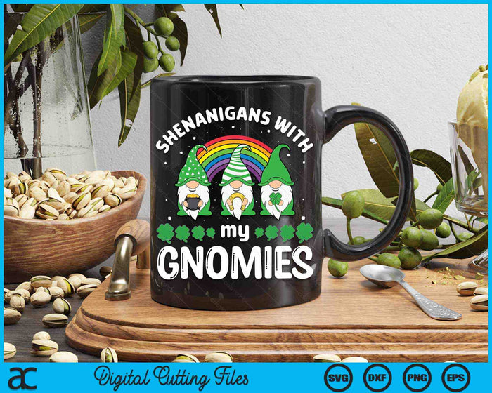 Shenanigans met mijn Gnomies St Patricks Day Gnome SVG PNG digitale snijbestanden