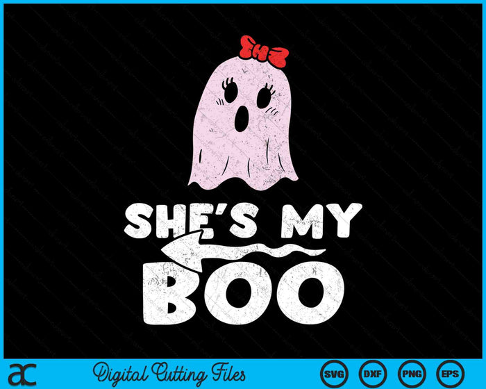 She's My Boo Cute Boyfriend Halloween Costume SVG PNG Digital Cutting Files