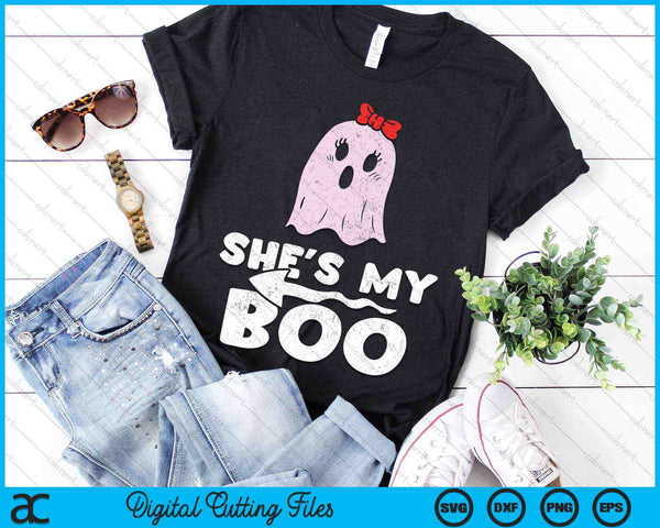 She's My Boo Cute Boyfriend Halloween Costume SVG PNG Digital Cutting Files