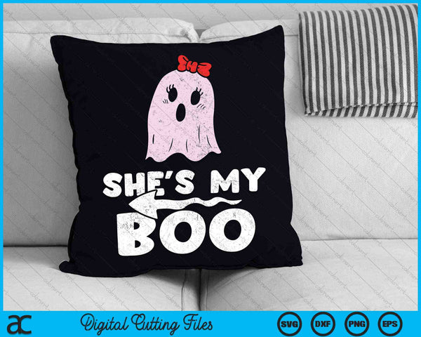 She's My Boo Cute Boyfriend Halloween Costume SVG PNG Digital Cutting Files