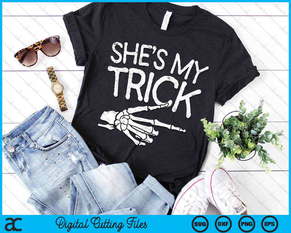 She's My Trick Halloween Costume Boyfriend SVG PNG Digital Cutting Files