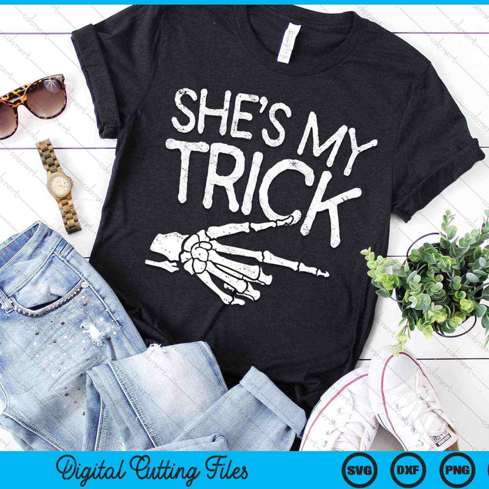 She's My Trick Halloween Costume Boyfriend SVG PNG Digital Cutting Files