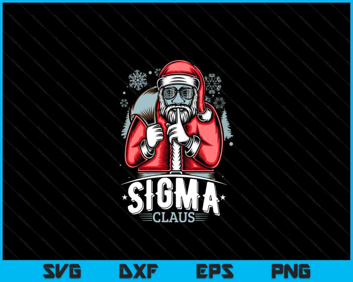 Sigma Claus Cool Santa Funny Christmas Rizz Rizzler Meme SVG PNG Digital Printable Files