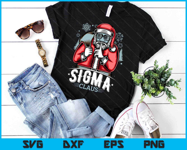 Sigma Claus Cool Santa Funny Christmas Rizz Rizzler Meme SVG PNG Digital Printable Files