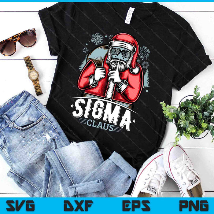 Sigma Claus Cool Santa Funny Christmas Rizz Rizzler Meme SVG PNG Digital Printable Files