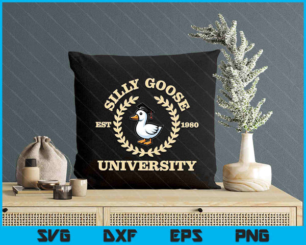 Silly Goose University Vintage SVG PNG Digital Printable Files