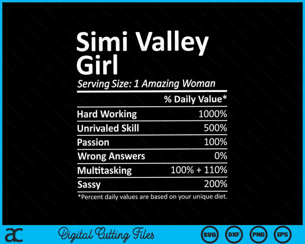 Simi valley girl ca California city home roots SVG cut file
