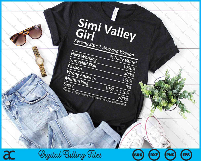 Simi Valley Girl CA California Funny City Home Roots SVG PNG Archivos de corte digital