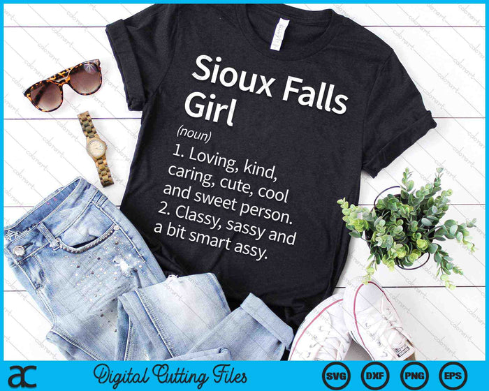 Sioux Falls Girl SD South Dakota Home Roots SVG PNG Snijden afdrukbare bestanden