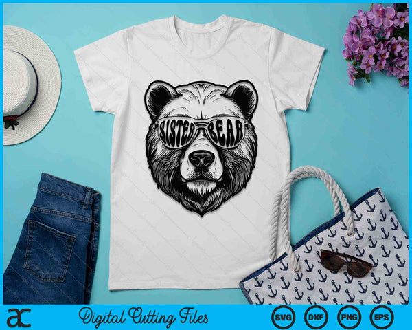 Sister Bear With Sunglasses Sister Bear SVG PNG Digital Cutting Files