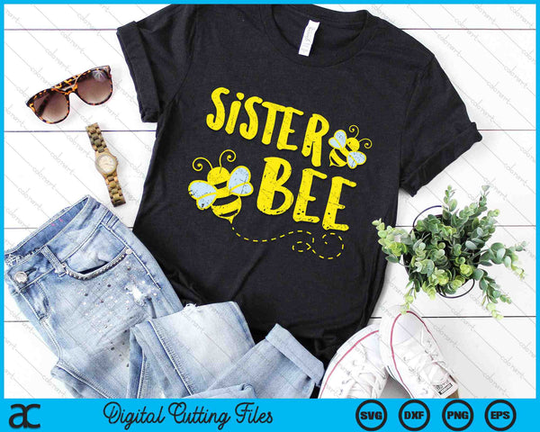Zuster Bee familie bijpassende bijenteelt zuster SVG PNG digitale snijbestanden