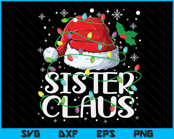 Zuster Claus Christmas Santa Matching Family Xmas Pyjama SVG PNG digitale snijbestanden