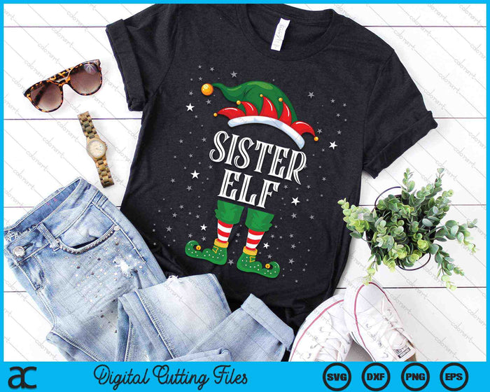 Sister Elf Family Christmas SVG PNG Digital Cutting Files