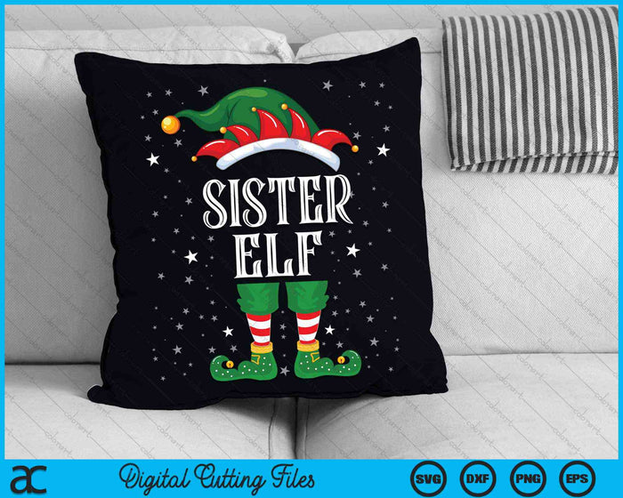 Sister Elf Family Christmas SVG PNG Digital Cutting Files