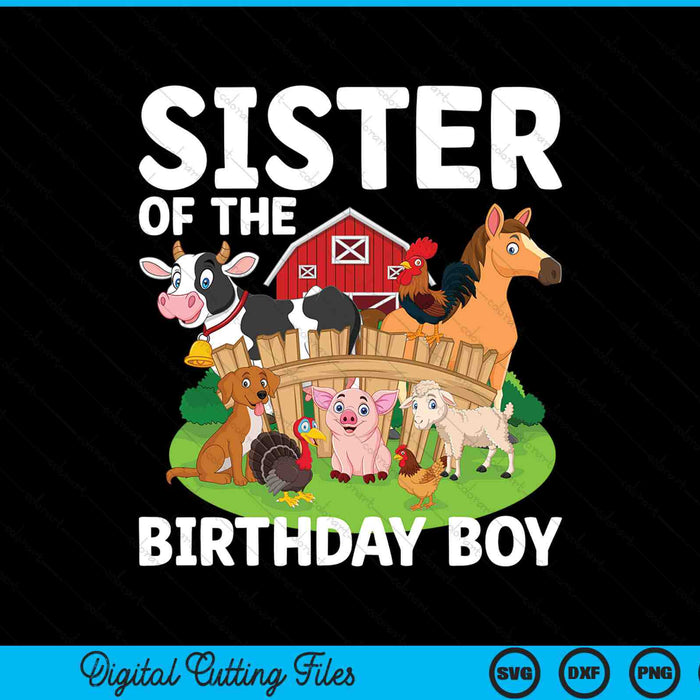 Zus van het feestvarken boerderij dier Bday partij viering SVG PNG digitale afdrukbare bestanden