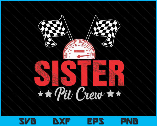 Zuster Pit Crew Race Car Racing Family SVG PNG digitale afdrukbare bestanden