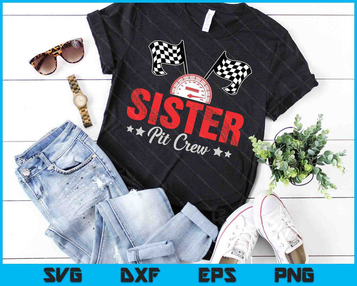 Zuster Pit Crew Race Car Racing Family SVG PNG digitale afdrukbare bestanden