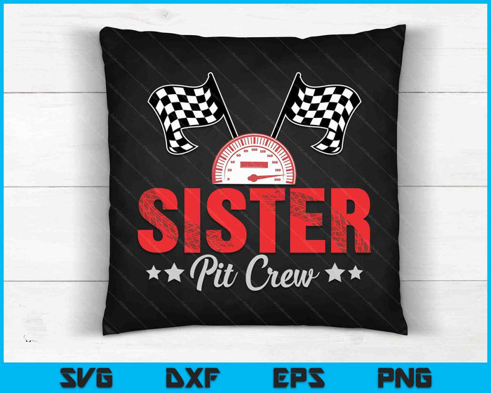 Zuster Pit Crew Race Car Racing Family SVG PNG digitale afdrukbare bestanden