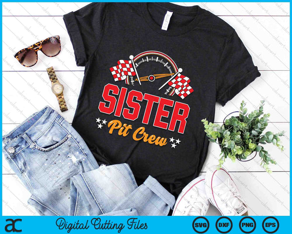 Sister Pit Crew Race Car Birthday Party SVG PNG Digital Cutting Files