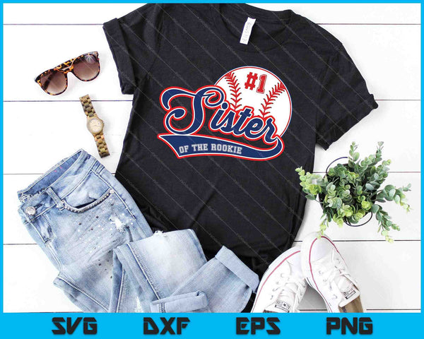 Sister of Rookie of Year 1st Birthday Baseball SVG PNG Cutting Printable Files - on a t-shirt