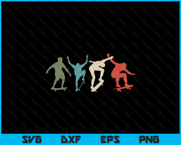 Skateboard Skateboarding Retro Gift for Skateboarders SVG PNG Digital Cutting Files