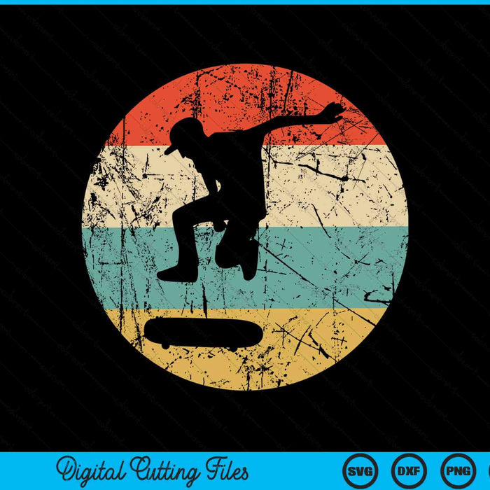 Skateboarding Vintage Retro Skateboarder SVG PNG Digital Cutting Files