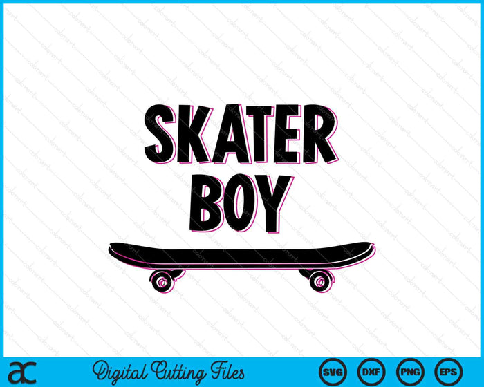 Skater Boy Skateboard SVG PNG Digital Printable Files