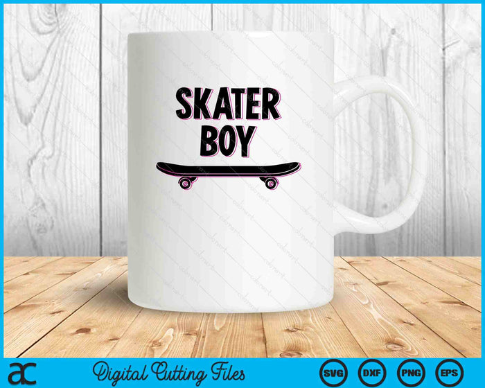 Skater Boy Skateboard SVG PNG Digital Printable Files