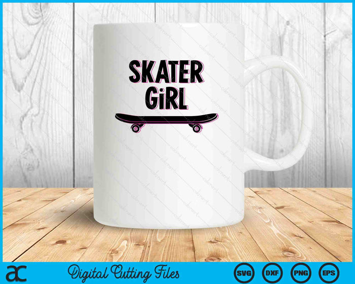 Skater Girl Skateboard SVG PNG Digital Printable Files