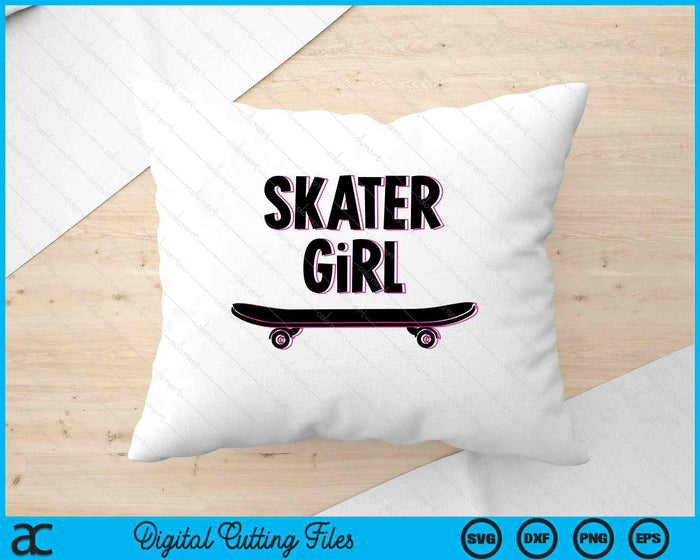 Skater Girl Skateboard SVG PNG Digital Printable Files