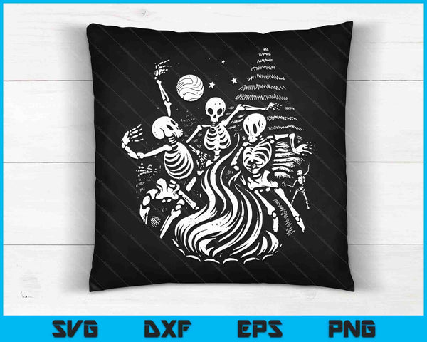 Esqueleto bailando perezoso disfraz de Halloween divertido cráneo espeluznante archivos SVG