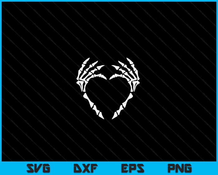Skeleton Hand Heart Pocket Halloween Costume Bones SVG PNG Digital Cutting Files