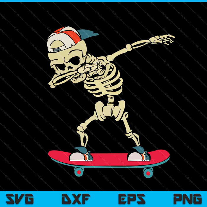 Skeleton Skateboard Dabbing Skate SVG PNG Digital Cutting Files