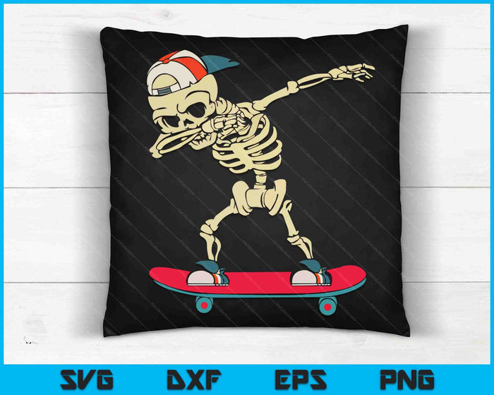 Esqueleto Skateboard Dabbing Skate SVG PNG Archivos de corte digital