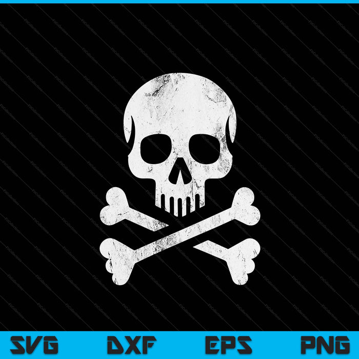 Skull Crossbones Skeleton Jolly Roger Flag Halloween SVG PNG Digital Printable Files
