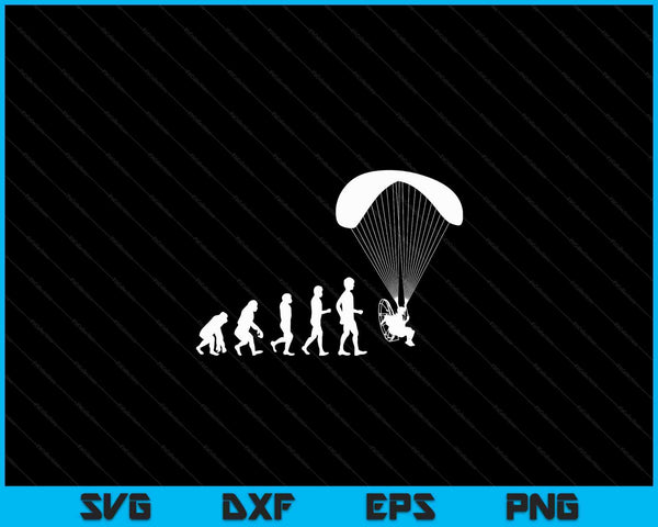 Skydive Paraglider Parachuting Skydiving Paramotor Evolution SVG PNG Digital Cutting Files