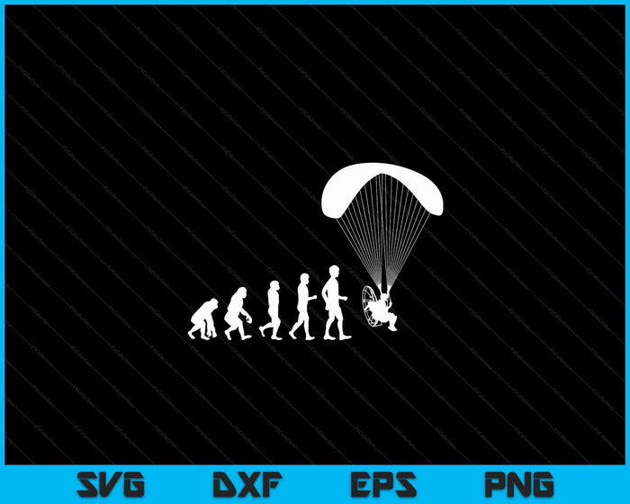 Skydive Paraglider Parachuting Skydiving Paramotor Evolution SVG PNG Digital Cutting Files