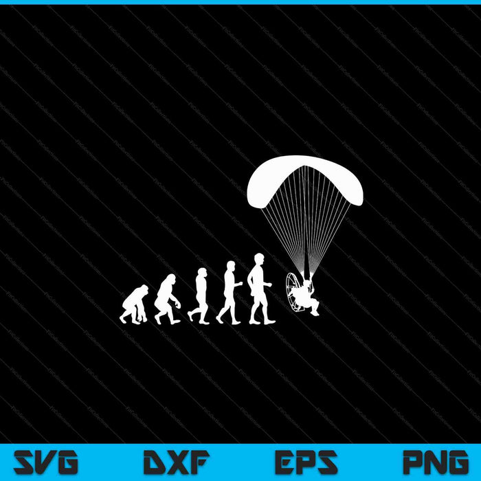 Skydive Paraglider Parachuting Skydiving Paramotor Evolution SVG PNG Digital Cutting Files