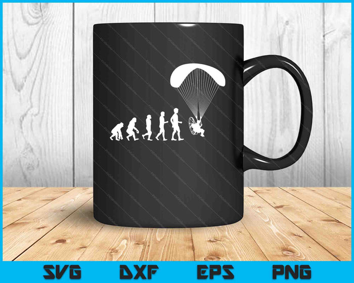 Skydive Paraglider Parachuting Skydiving Paramotor Evolution SVG PNG Digital Cutting Files