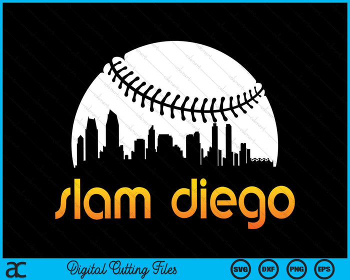Slam Diego honkbal fan SVG PNG digitale snijbestanden