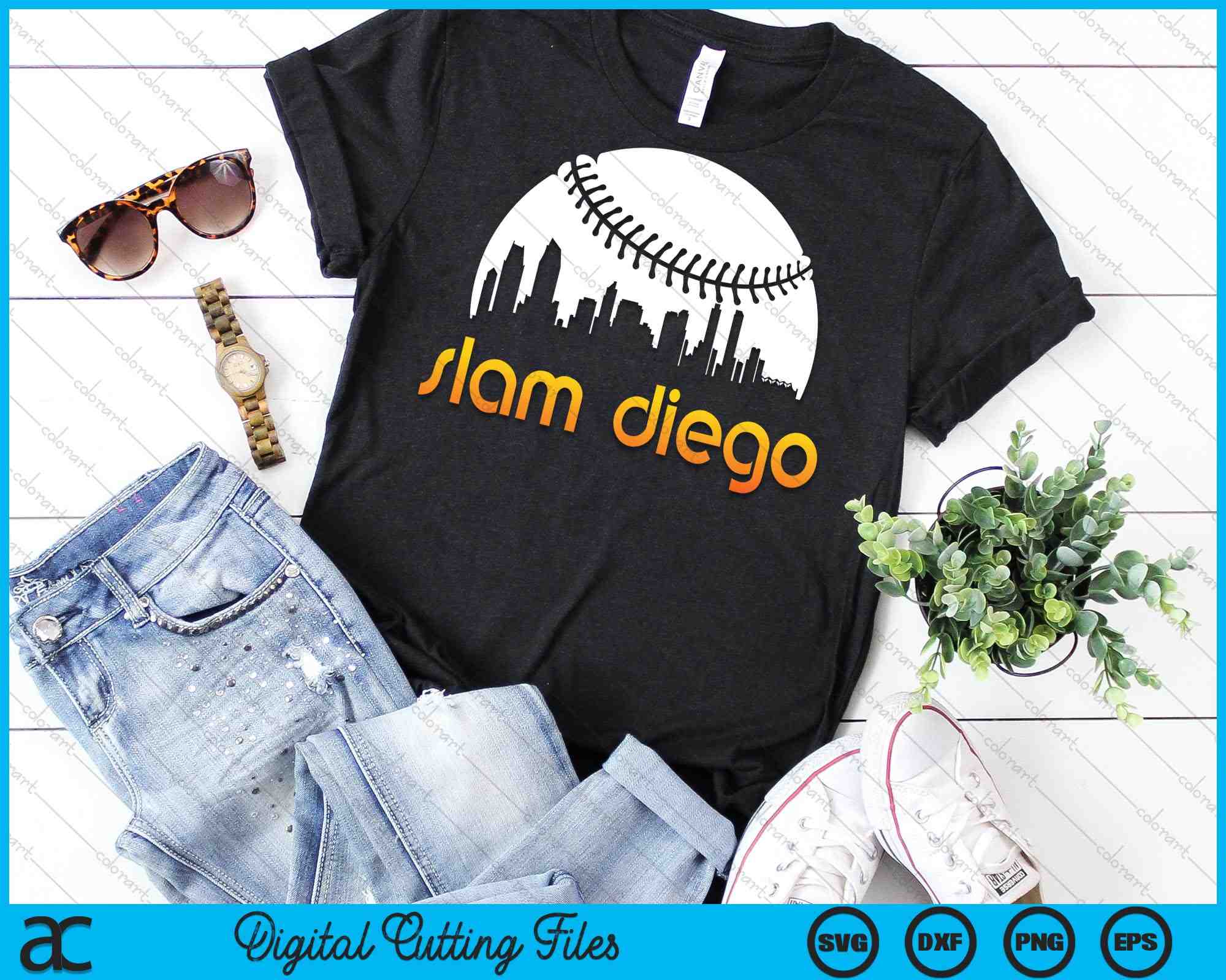 Slam Diego Baseball Fan SVG PNG Digital Cutting Files – creativeusarts