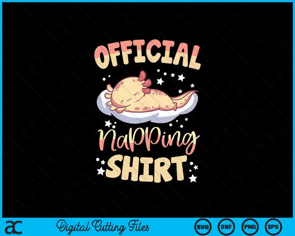 Sleeping axolotl pyjamas axolotl lover official napping SVG cut file