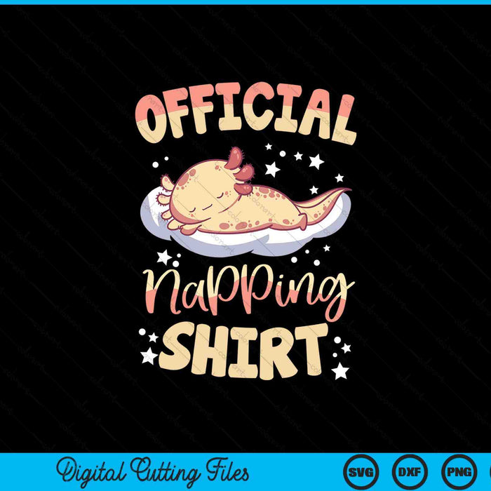 Sleeping axolotl pyjamas axolotl lover official napping SVG cut file