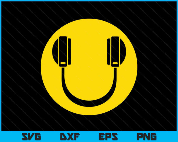 Smile DJ Disc Jockey SVG PNG Digital Cutting Files