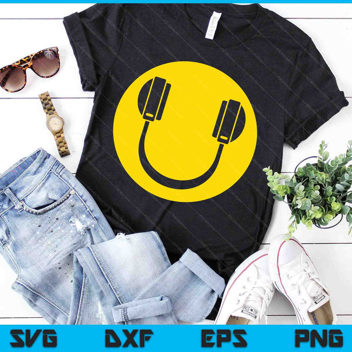 Glimlach DJ Disc Jockey SVG PNG digitale snijbestanden