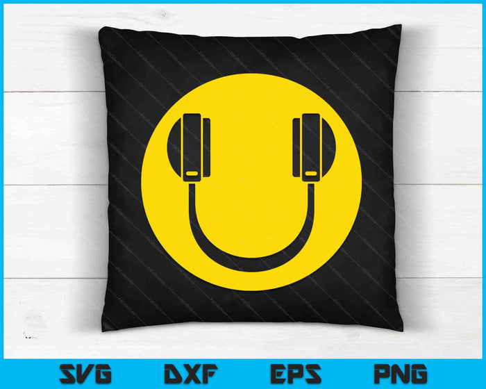 Smile DJ Disc Jockey SVG PNG Digital Cutting Files