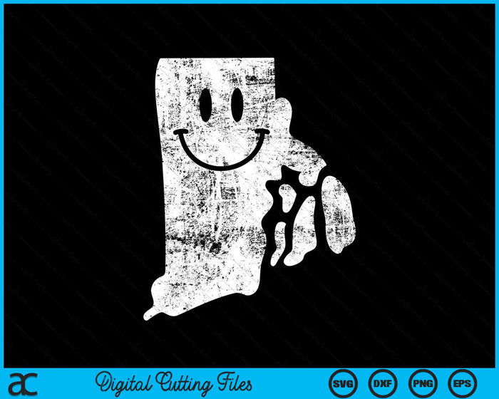 Smiling in RI Funny Rhode Island Happy Face SVG PNG Digital Cutting Files