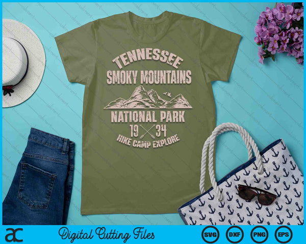 Smoky Mountains National Park Tennessee Hiking Outdoors SVG PNG Digital Printable Files