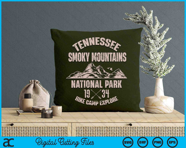 Smoky Mountains National Park Tennessee Hiking Outdoors SVG PNG Digital Printable Files