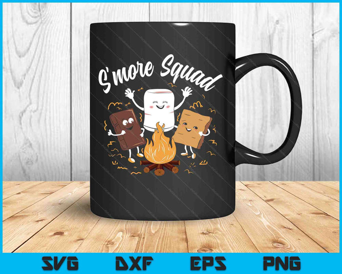 Smore Squad For Kids Camping Campfire Chocolate Marshmallow SVG PNG Digital Printable Files